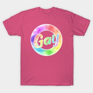 Candy-Toned Gay Watercolour T-Shirt